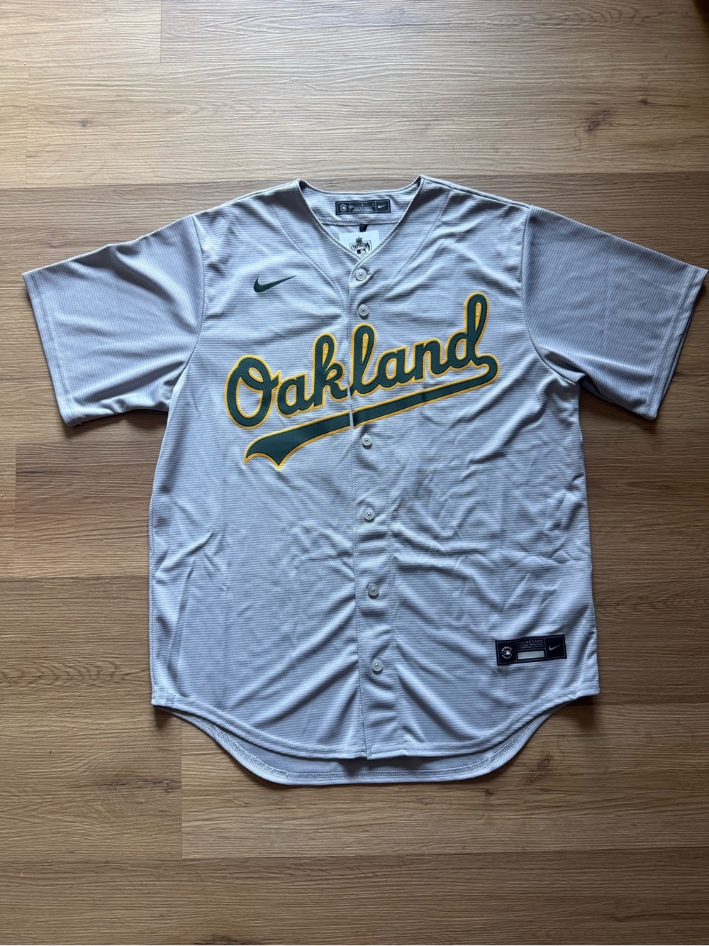 Nike Oakland Athletics Jackson #9 Reggie Jackson Grey Cooperstown Collection Jer